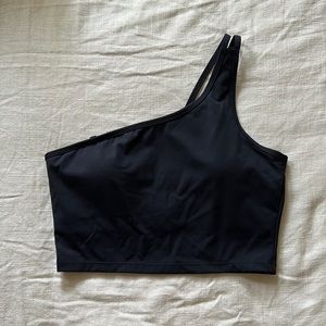 one shoulder sports bra